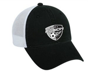 Fusion Trucker Hat - Black/White Image