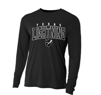 TX LT LS WICKING FAN TEE Black _Outline Design