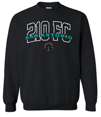 210 FC OUTLINE CREW SWEATSHIRT - BLACK