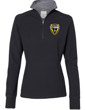 Womens 1/4 Zip - Black Image