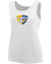 Fusion Ladies wicking Tank-white