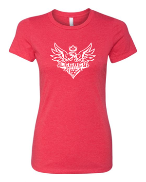 WOMEN'S CREW RED GLITTER TEE Image