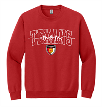 TEXANS MOM CREW SWEATSHIRT - RED 