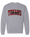 TEXANS PLAID CREW SWEATSHIRT - GREY Thumbnail