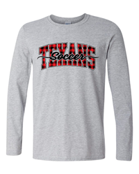 TEXANS PLAID LS TEE - GREY