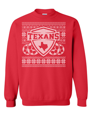 TEXANS HOLIDAY SWEATSHIRT - RED  Image