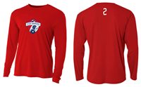 Red Dri-Fit LS Tee