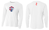 White Dri-Fit LS Tee